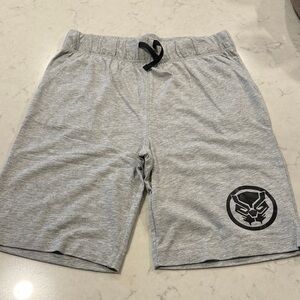Kids Light Gray Marvel Athletic Shorts with Black Logo Accent
